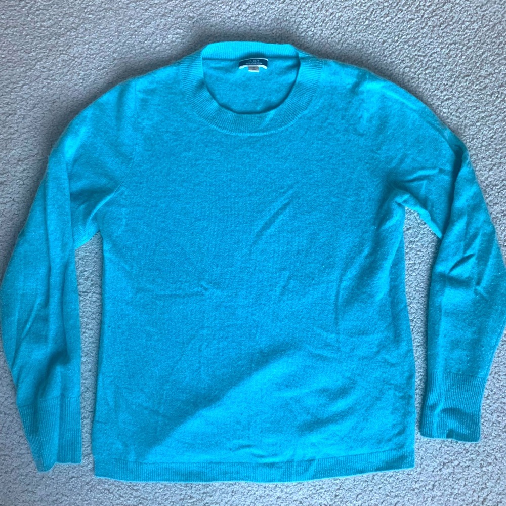 J. Crew Turquoise Cashmere Sweater